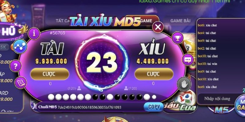 Tài xỉu bản MD5 đảm bảo tính minh bạch